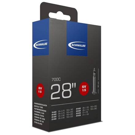 Chambre à air SCHWALBE SV15 700x18/28C FV 40mm (18/28-622) 105g