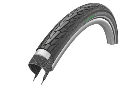 SCHWALBE Pneu ROAD CRUISER PLUS (37-622) 28x1,40 700x35C Active 50EPI PunctureGuard 715g Reflex Vert