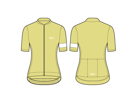 Maillot de cyclisme femme Rapha Core - Jaune/blanc