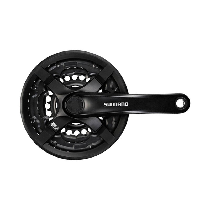 Centre SHIMANO FC-TY501 170mm 48/38/28z. 6/7/8-k. noir avec couvercle carré