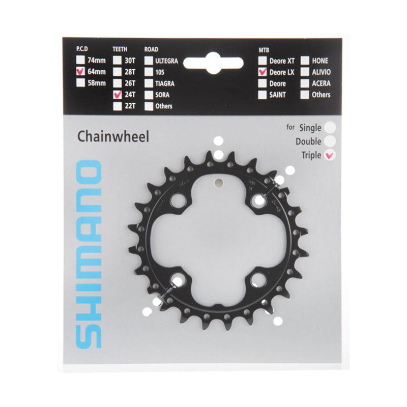 Boîte de vitesses SHIMANO 24z. FC-M660 SLX 10 pièces. noir 64mm