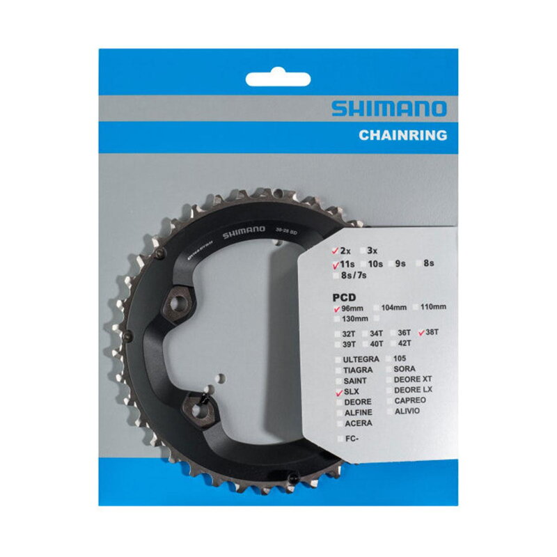 SHIMANO Engrenage 38z. FC-M7000 SLX 38/28z. noir 96mm