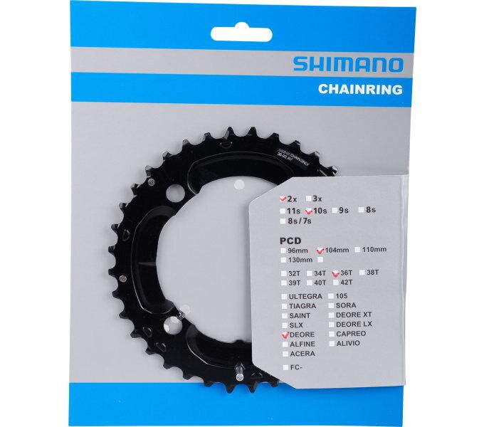 Boîte de vitesses SHIMANO 36z. FC-M617/627 DEORE pour 36/22z. 104mm