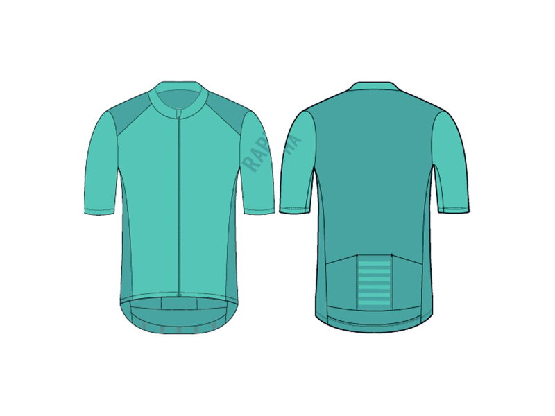 Maillot de cyclisme d'entraînement Rapha Pro Team - Vert foncé/Bleu canard